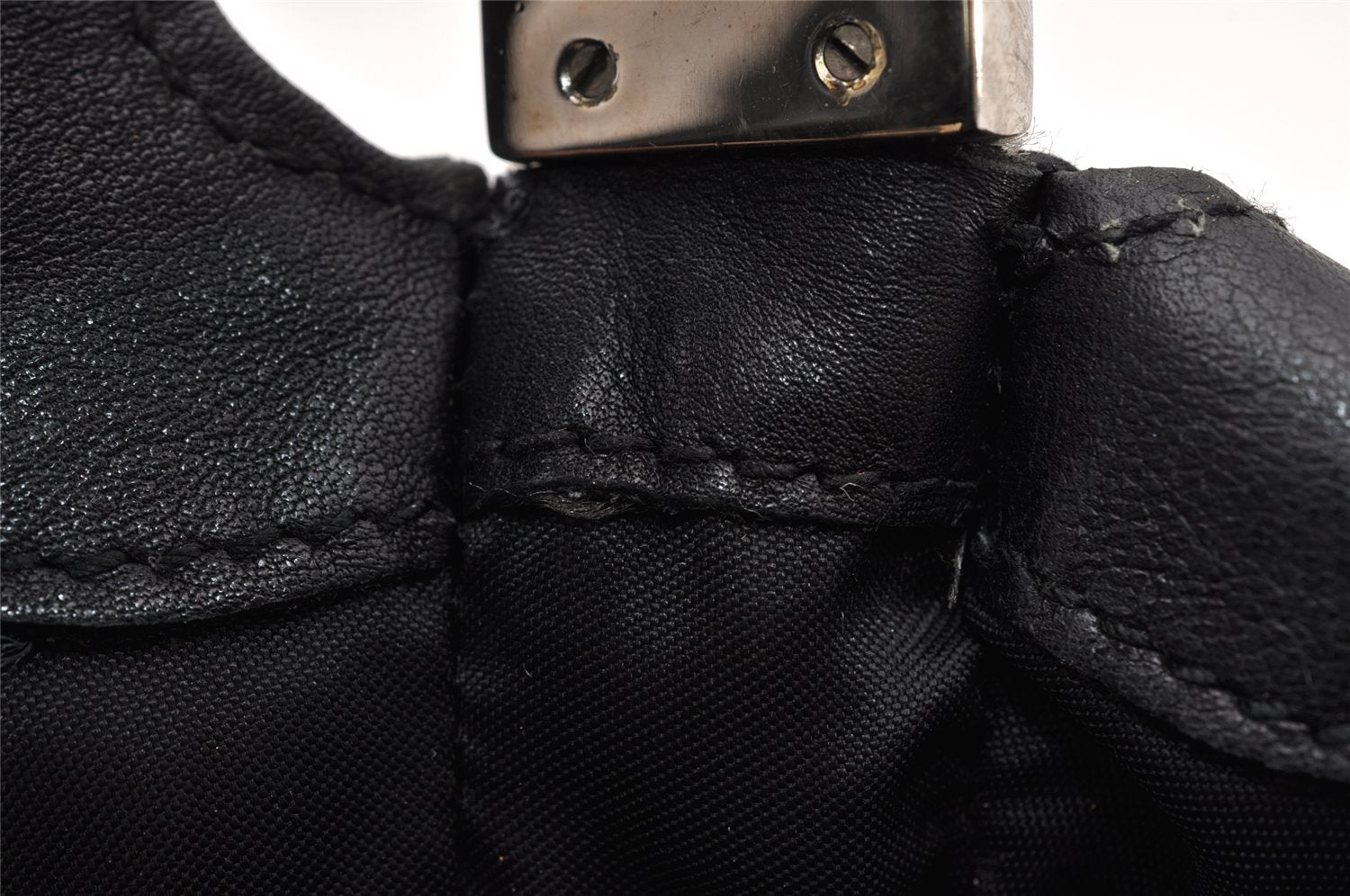 Authentic GUCCI Jackie Shoulder Hand Bag Purse Leather 0013734 Black 8495I