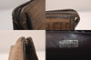 Authentic FENDI Vintage Zucchino Clutch Hand Bag Purse PVC Leather Brown 8495M