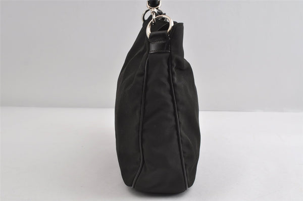 Authentic GUCCI Bamboo Shoulder Hand Bag Nylon Leather 0011638 Black 8496I