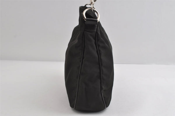 Authentic GUCCI Bamboo Shoulder Hand Bag Nylon Leather 0011638 Black 8496I