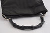 Authentic GUCCI Bamboo Shoulder Hand Bag Nylon Leather 0011638 Black 8496I