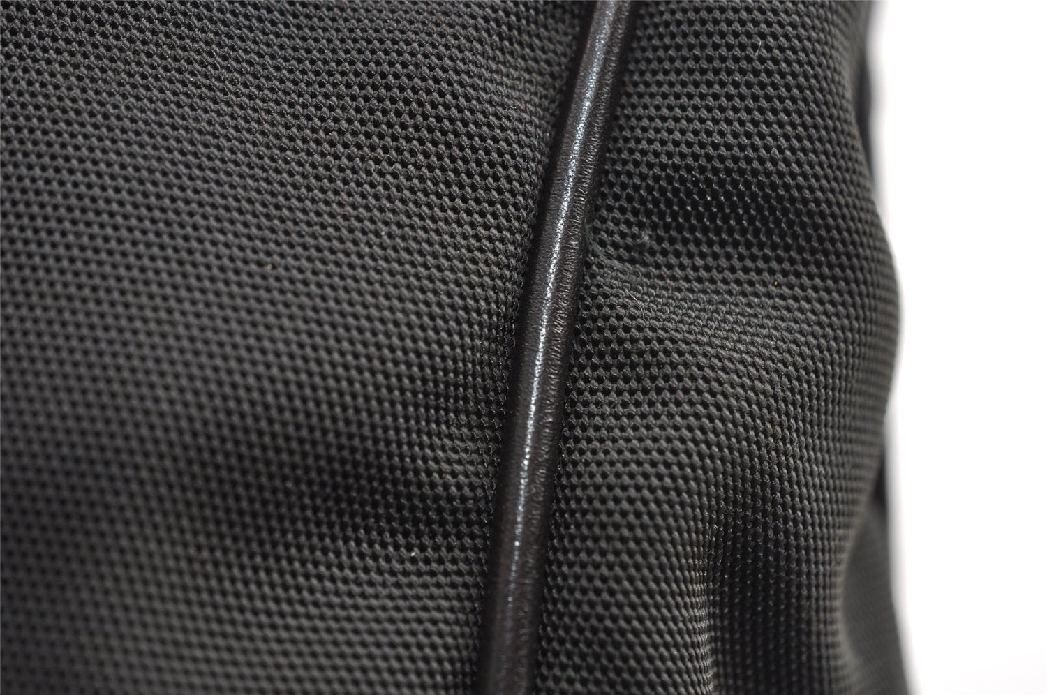 Authentic GUCCI Bamboo Shoulder Hand Bag Nylon Leather 0011638 Black 8496I