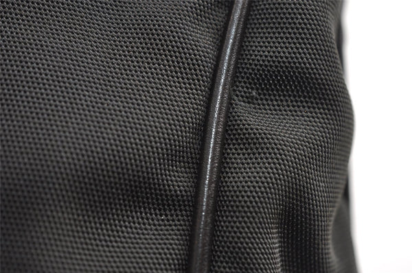 Authentic GUCCI Bamboo Shoulder Hand Bag Nylon Leather 0011638 Black 8496I