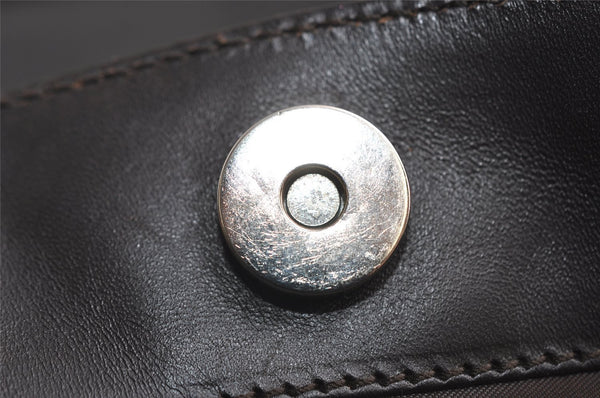 Authentic GUCCI Bamboo Shoulder Hand Bag Nylon Leather 0011638 Black 8496I