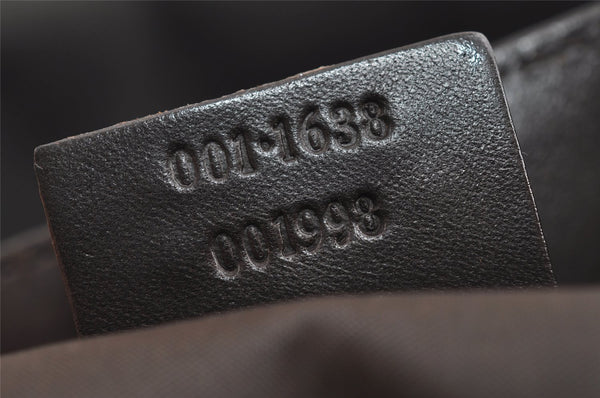 Authentic GUCCI Bamboo Shoulder Hand Bag Nylon Leather 0011638 Black 8496I