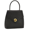 Authentic GIVENCHY Vintage Leather Shoulder Hand Bag Purse Black 8496M
