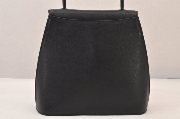 Authentic GIVENCHY Vintage Leather Shoulder Hand Bag Purse Black 8496M