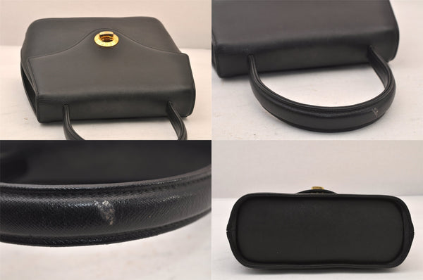 Authentic GIVENCHY Vintage Leather Shoulder Hand Bag Purse Black 8496M