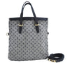 Auth Louis Vuitton Monogram Mini Francoise Blue M92208 Shoulder Hand Bag 8497G
