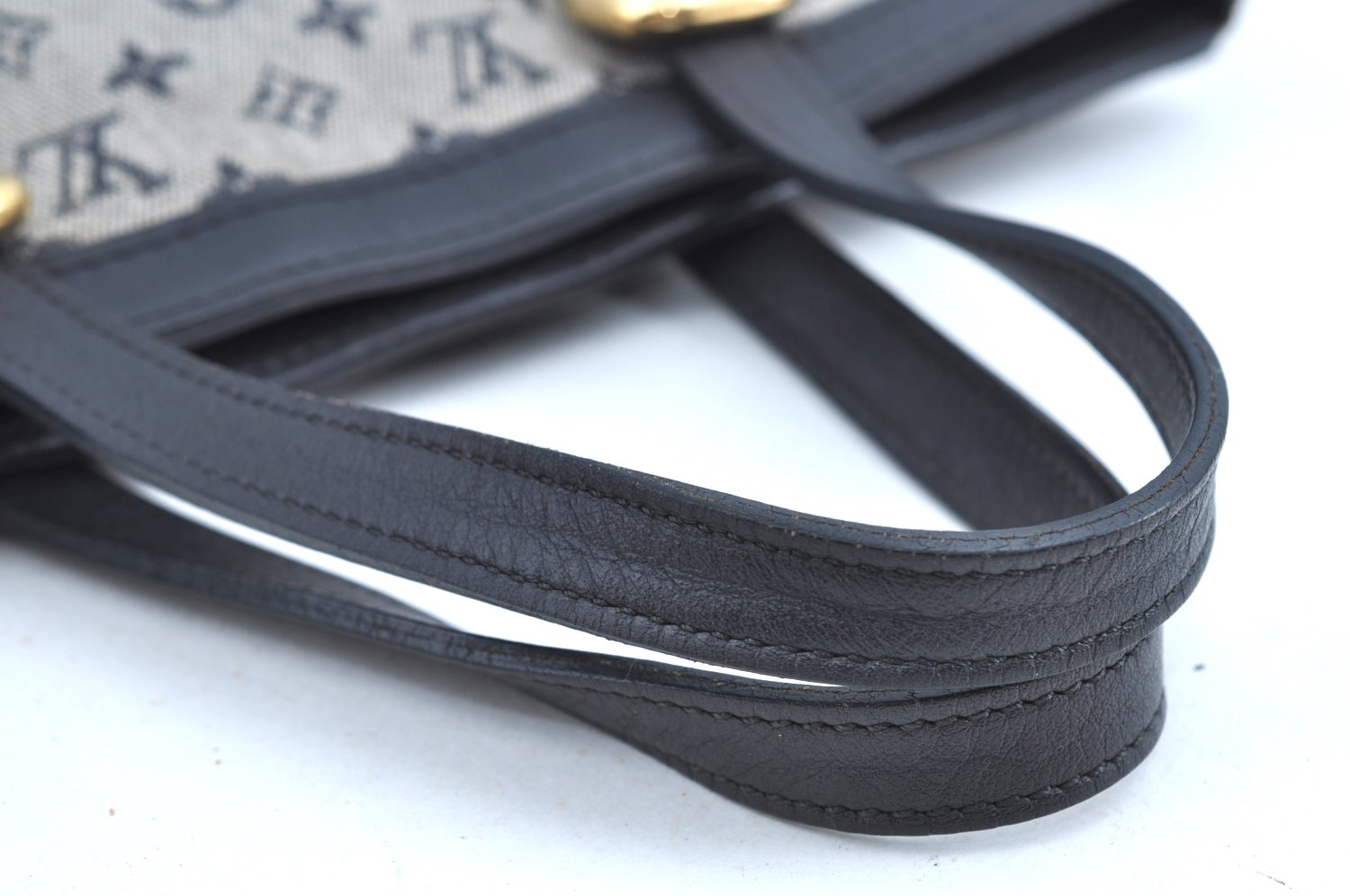 Auth Louis Vuitton Monogram Mini Francoise Blue M92208 Shoulder Hand Bag 8497G