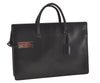 Authentic GUCCI Vintage Briefcase Business Hand Bag Leather 03012 Black 8497I