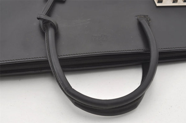 Authentic GUCCI Vintage Briefcase Business Hand Bag Leather 03012 Black 8497I