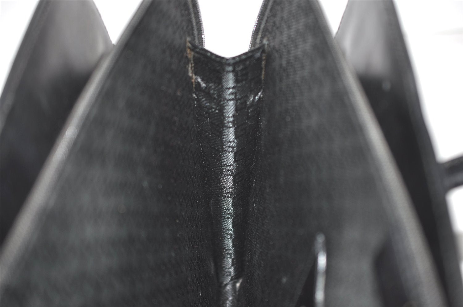 Authentic GUCCI Vintage Briefcase Business Hand Bag Leather 03012 Black 8497I