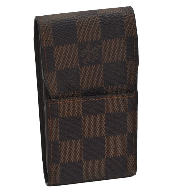 Authentic Louis Vuitton Damier Etui Cigarette Case N63024 LV 8497J