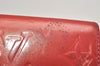 Auth Louis Vuitton Vernis Porte Monnaie Billets Cartes Credit Wallet Pink 8498J