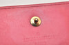 Auth Louis Vuitton Vernis Porte Monnaie Billets Cartes Credit Wallet Pink 8498J