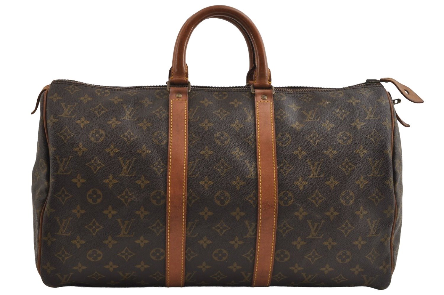 Authentic Louis Vuitton Monogram Keepall 45 Travel Boston Bag Old Model LV 8499I