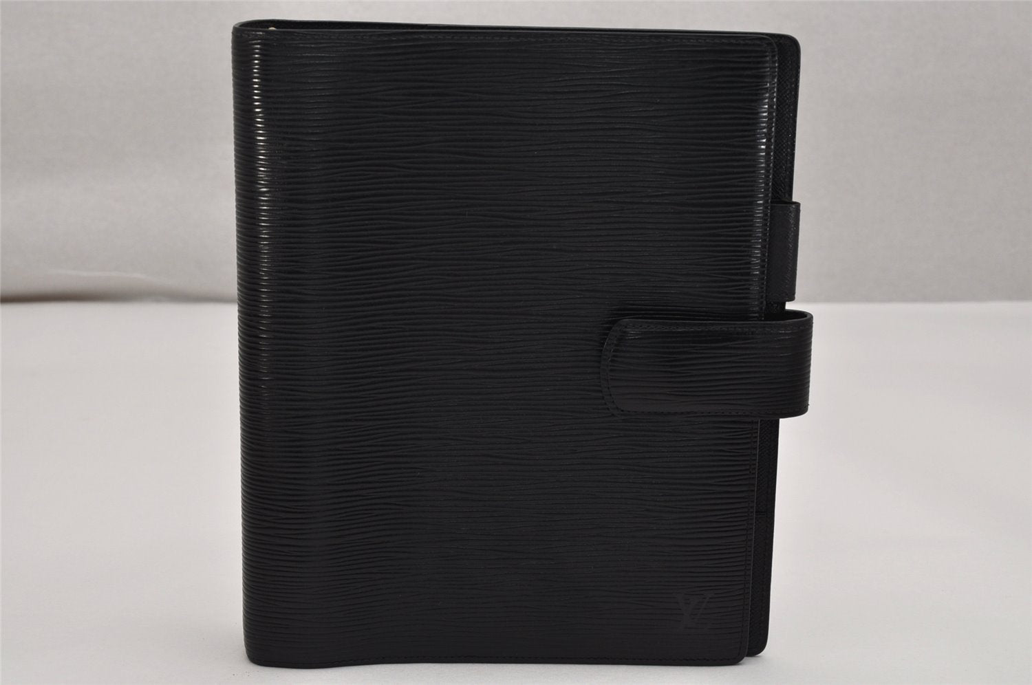 Authentic Louis Vuitton Epi Agenda GM Notebook Cover Black R20212 LV 8500J