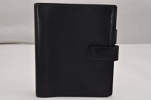 Authentic Louis Vuitton Epi Agenda GM Notebook Cover Black R20212 LV 8500J