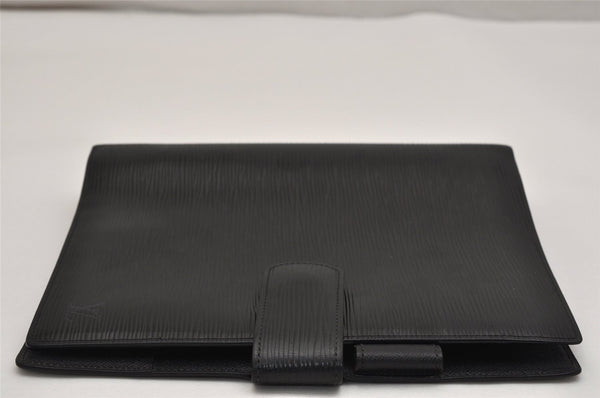 Authentic Louis Vuitton Epi Agenda GM Notebook Cover Black R20212 LV 8500J