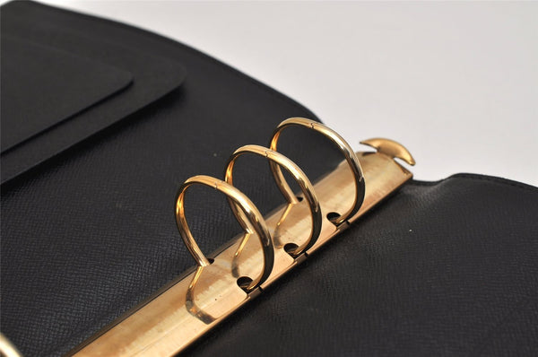 Authentic Louis Vuitton Epi Agenda GM Notebook Cover Black R20212 LV 8500J