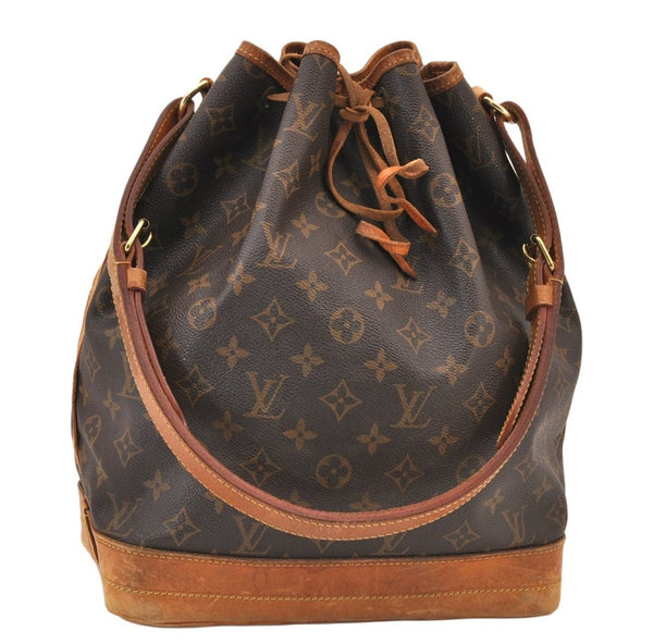 Authentic Louis Vuitton Monogram Noe Shoulder Drawstring Bag M42224 LV 8501M