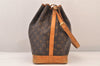 Authentic Louis Vuitton Monogram Noe Shoulder Drawstring Bag M42224 LV 8501M