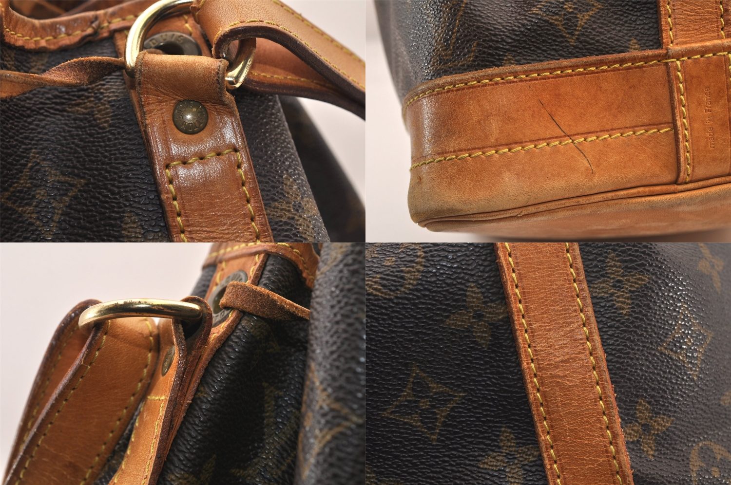 Authentic Louis Vuitton Monogram Noe Shoulder Drawstring Bag M42224 LV 8501M