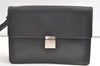 Authentic Louis Vuitton Taiga Selenga Clutch Hand Bag Black M30782 LV 8503J