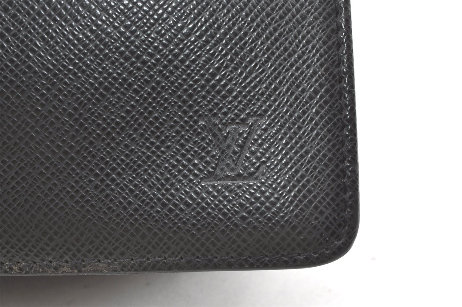 Authentic Louis Vuitton Taiga Selenga Clutch Hand Bag Black M30782 LV 8503J