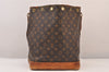 Authentic Louis Vuitton Monogram Noe Shoulder Drawstring Bag M42224 LV 8504M