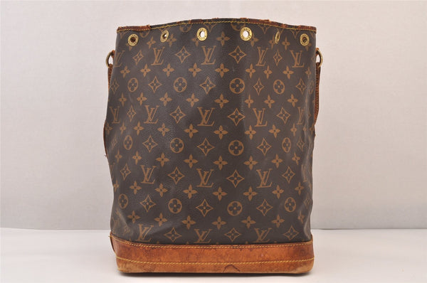 Authentic Louis Vuitton Monogram Noe Shoulder Drawstring Bag M42224 LV 8504M