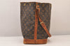 Authentic Louis Vuitton Monogram Noe Shoulder Drawstring Bag M42224 LV 8504M