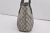 Authentic GUCCI Shoulder Hand Tote Bag GG PVC Leather 211138 Navy Blue 8505I