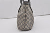 Authentic GUCCI Shoulder Hand Tote Bag GG PVC Leather 211138 Navy Blue 8505I
