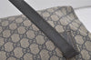 Authentic GUCCI Shoulder Hand Tote Bag GG PVC Leather 211138 Navy Blue 8505I