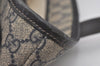 Authentic GUCCI Shoulder Hand Tote Bag GG PVC Leather 211138 Navy Blue 8505I