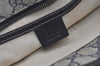 Authentic GUCCI Shoulder Hand Tote Bag GG PVC Leather 211138 Navy Blue 8505I