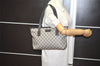 Authentic GUCCI Shoulder Hand Tote Bag GG PVC Leather 211138 Navy Blue 8505I