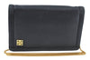 Authentic GIVENCHY Leather Chain Shoulder Cross Body Bag Purse Black 8506H