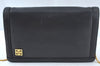 Authentic GIVENCHY Leather Chain Shoulder Cross Body Bag Purse Black 8506H