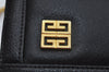 Authentic GIVENCHY Leather Chain Shoulder Cross Body Bag Purse Black 8506H