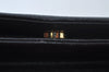 Authentic GIVENCHY Leather Chain Shoulder Cross Body Bag Purse Black 8506H