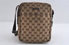 Authentic GUCCI Shoulder Cross Body Bag GG Canvas Leather 122759 Brown 8506I
