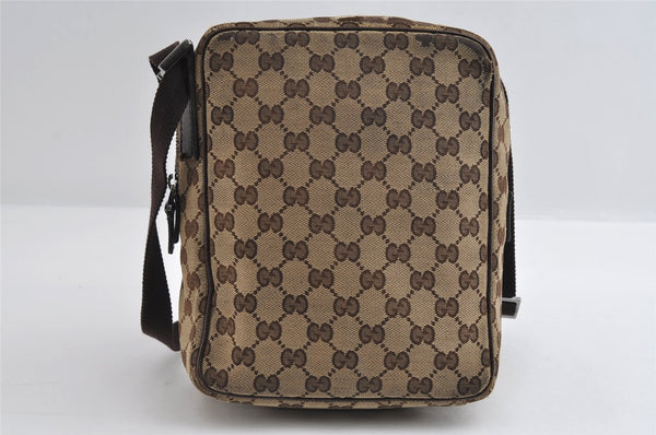 Authentic GUCCI Shoulder Cross Body Bag GG Canvas Leather 122759 Brown 8506I