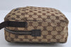Authentic GUCCI Shoulder Cross Body Bag GG Canvas Leather 122759 Brown 8506I