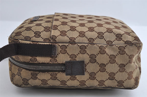 Authentic GUCCI Shoulder Cross Body Bag GG Canvas Leather 122759 Brown 8506I