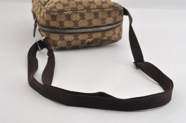 Authentic GUCCI Shoulder Cross Body Bag GG Canvas Leather 122759 Brown 8506I