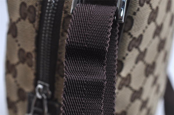 Authentic GUCCI Shoulder Cross Body Bag GG Canvas Leather 122759 Brown 8506I