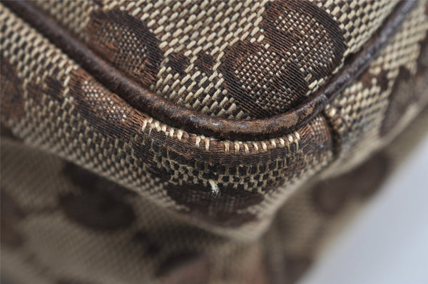 Authentic GUCCI Shoulder Cross Body Bag GG Canvas Leather 122759 Brown 8506I